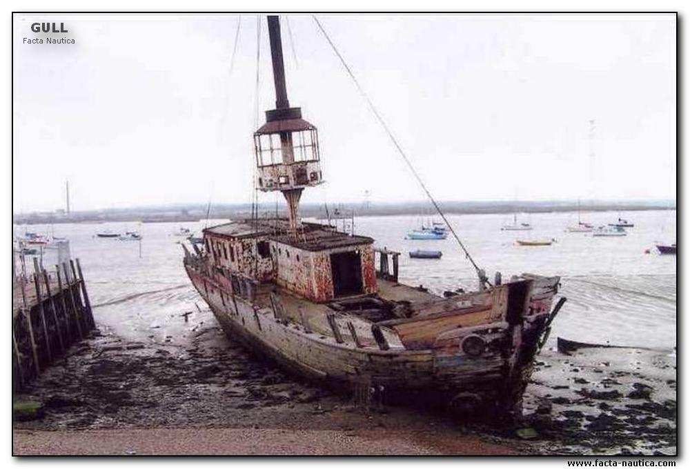 The GULL lightship was built ca. 1860. Now is beached beside the rive Thames at Grays.