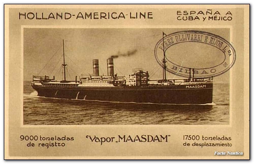 Holland America Line: s/s MAASDAM (1921)